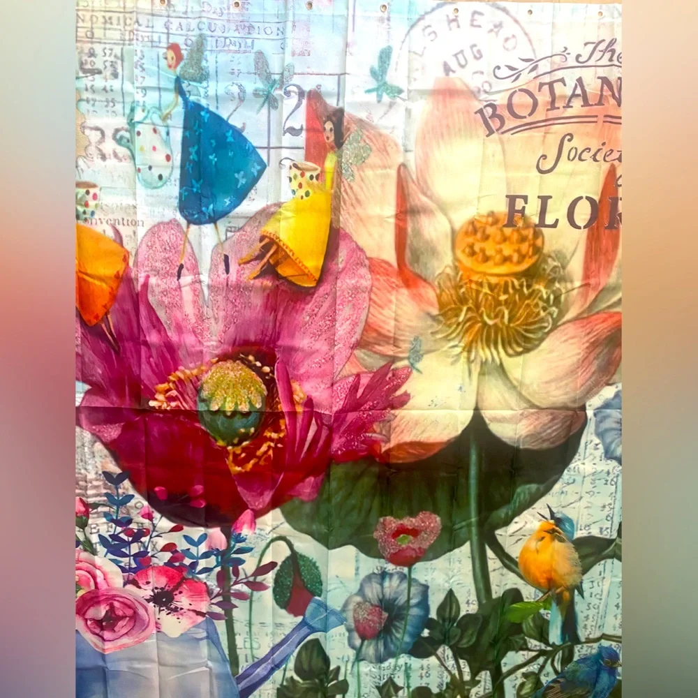 The Botanical Society Flora‎ Decorative Shower Curtain